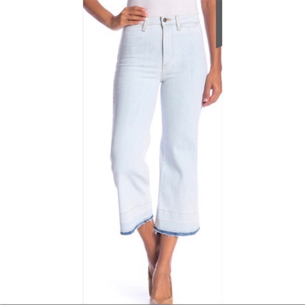 Veronica  Beard Ali Gaucho Bleach/Wash Jeans 11 Rise Size 30